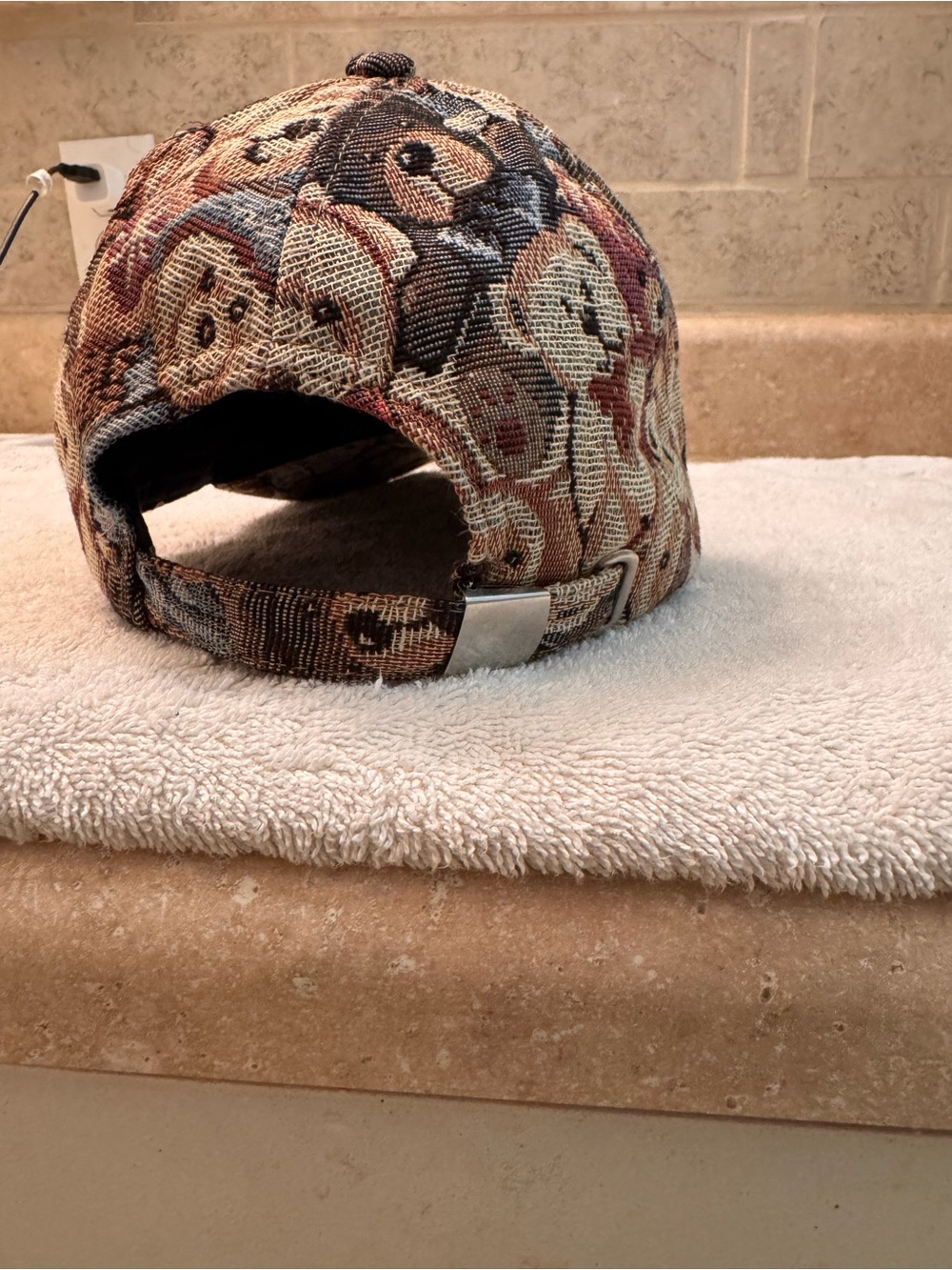 Tapestry Bear Pattern Baseball Cap - Multi Color - Picture 4 of 4